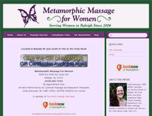Tablet Screenshot of metamorphicmassageforwomen.com